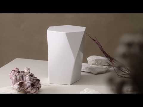 
                  
                    Load and play video in Gallery viewer, Handmade Urn &quot;Crystal&quot; - Stainless Steel | Cream Matte
                  
                
