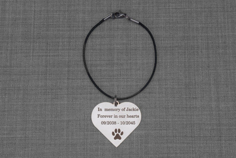 Pulvis Art Urns Name Plate Holder Heart Pet Necklace for Personalization | Stainless Steel