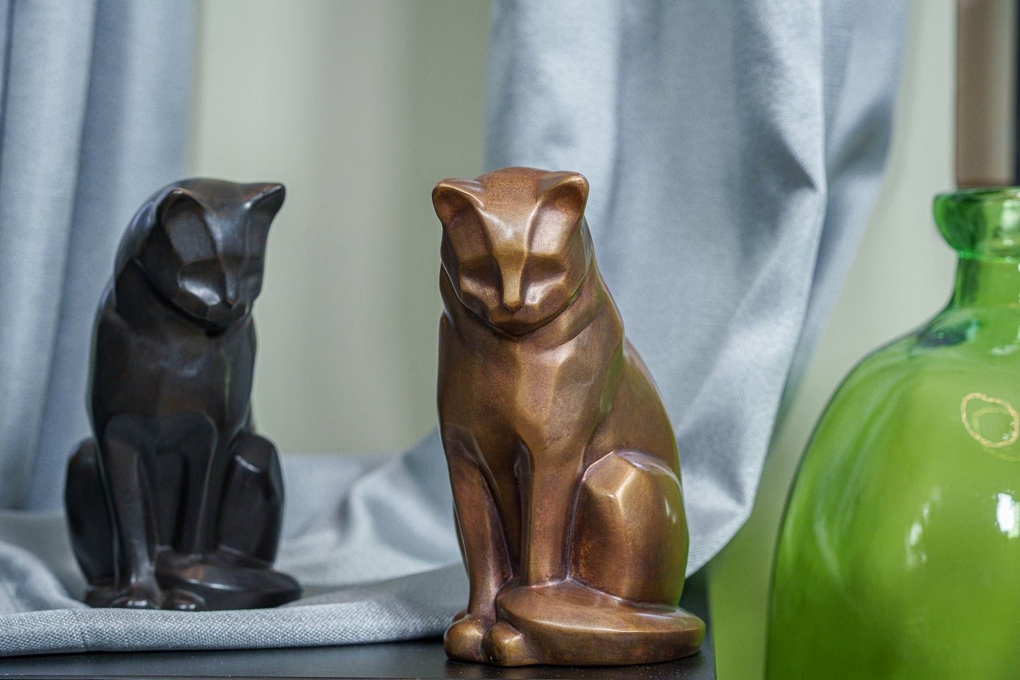 
                  
                    Pulvis Art Urns Pet Urn Cast Bronze Cat Urn "At Rest" | Dark Matte Patina | Cast Bronze
                  
                