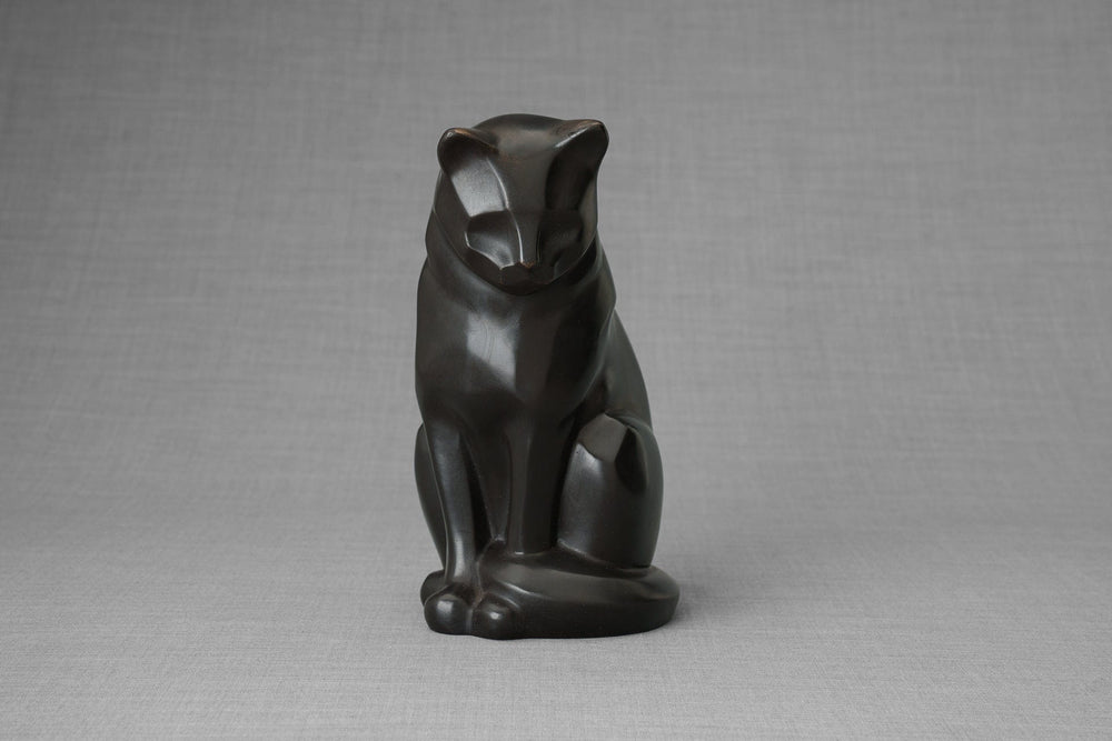 
                  
                    Pulvis Art Urns Pet Urn Cast Bronze Cat Urn "Neko" | Dark Matte Patina |Cast Bronze
                  
                