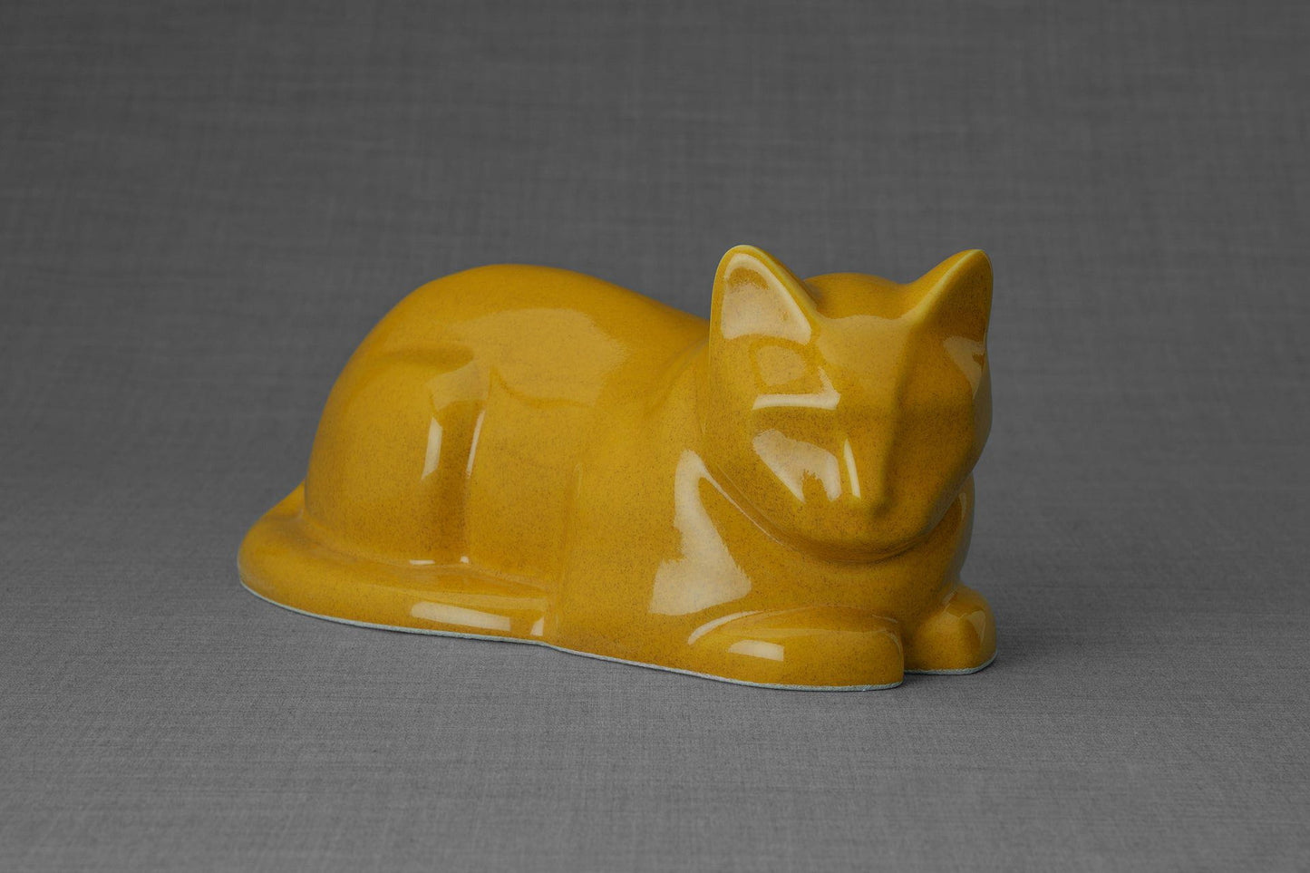 Pulvis Art Urns Pet Urn Cat Cremation Urn for Ashes - Amber Yellow | Ceramic | Handmade