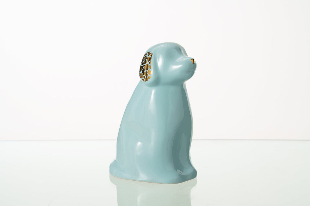 Pulvis Art Urns Pet Urn "Cuddle" Pet Urn for Dog - Baby Blue | Ceramic | Handmade