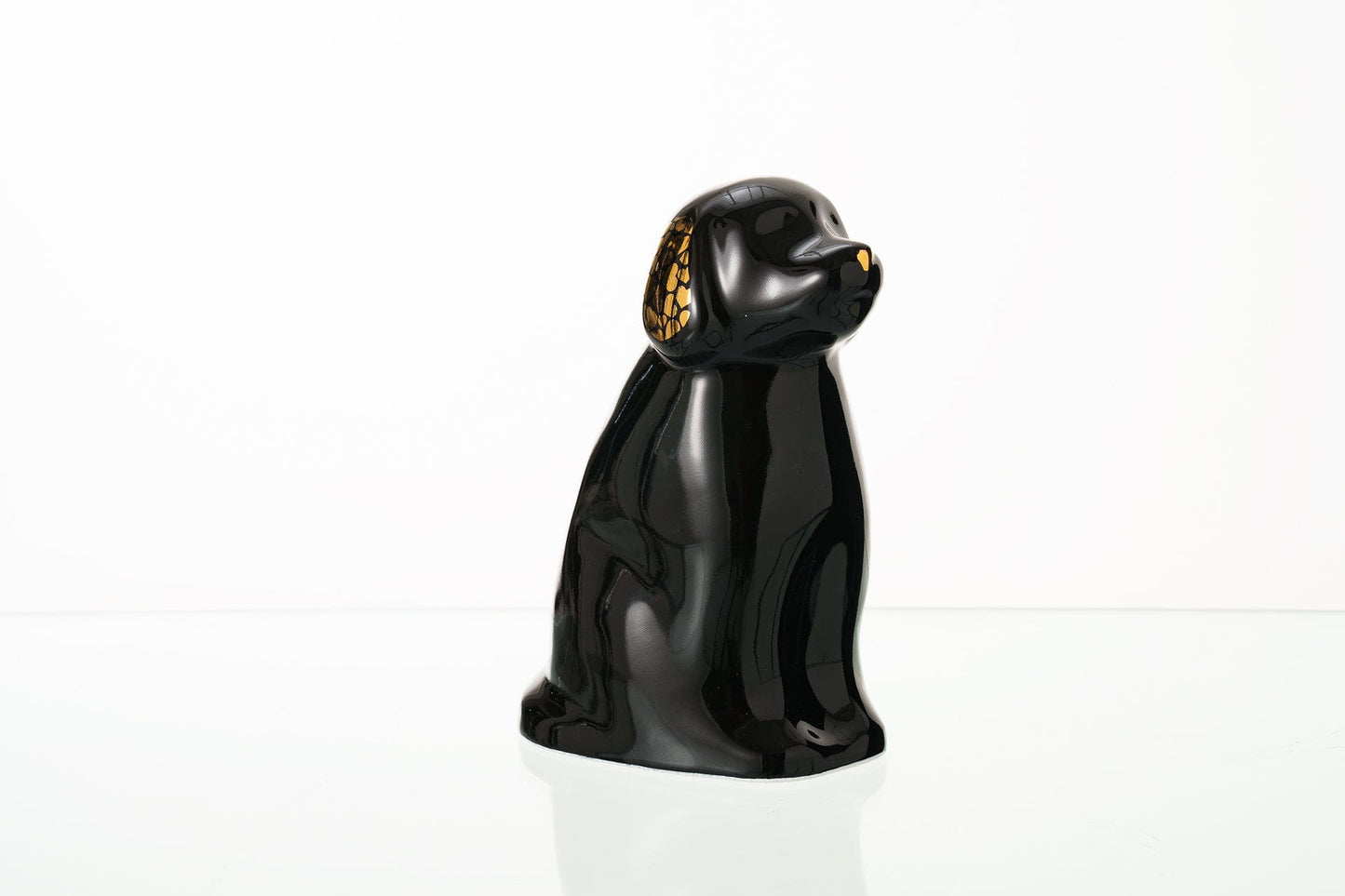 Pulvis Art Urns Pet Urn "Cuddle" Pet Urn for Dog - Black | Ceramic | Handmade