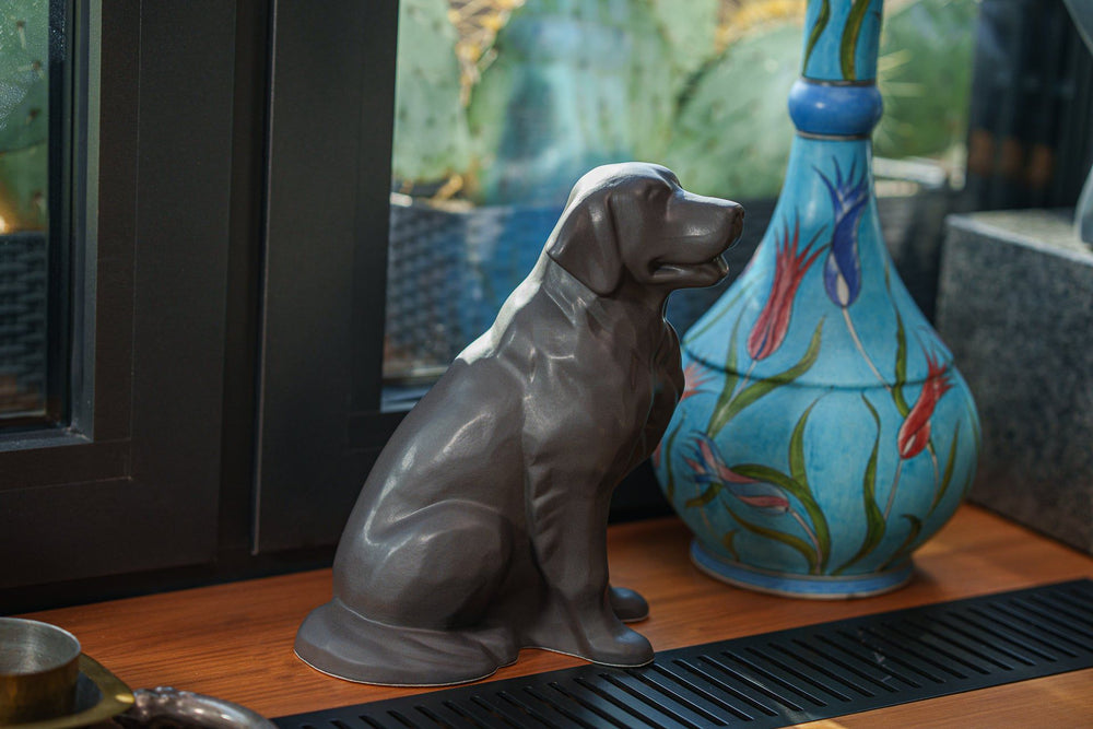 
                  
                    Pulvis Art Urns Pet Urn Golden Retriever Pet Urn - Grey Matte | Ceramic Urn
                  
                