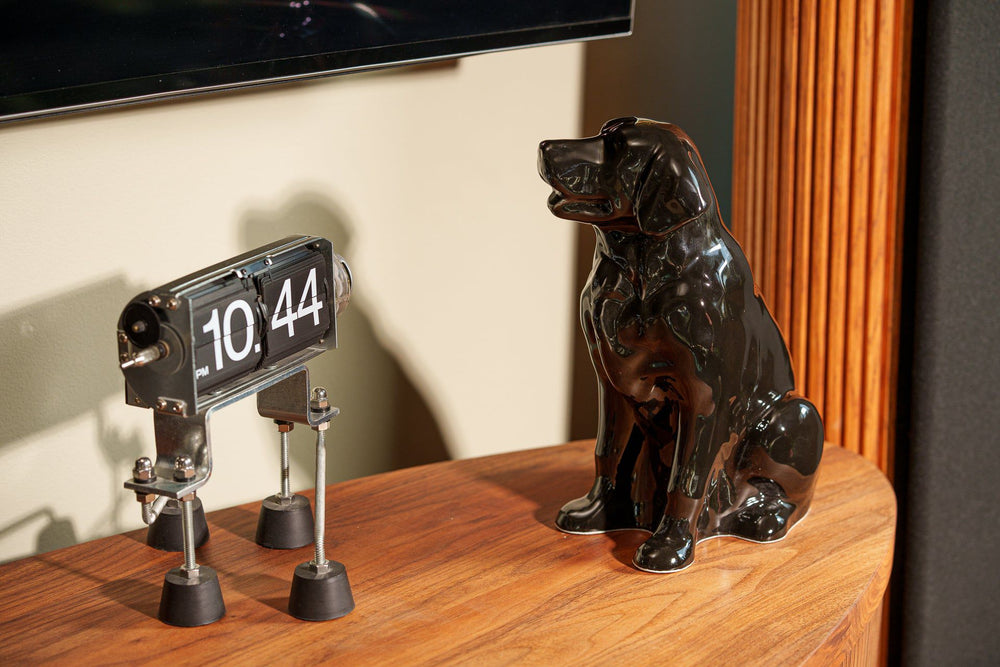 
                  
                    Pulvis Art Urns Pet Urn Golden Retriever Pet Urn - Lamp Black | Ceramic Urn
                  
                