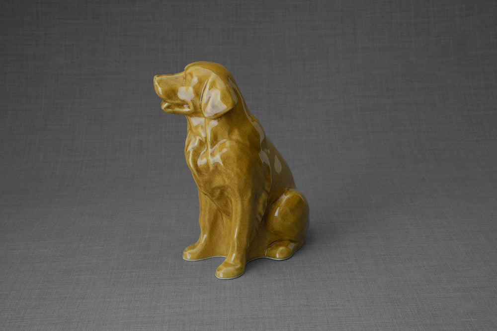 Pulvis Art Urns Pet Urn Golden Retriever Pet Urn - Yellow | Ceramic Urn