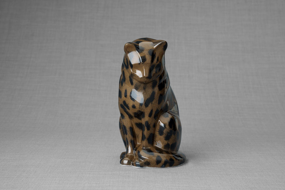 Pulvis Art Urns Pet Urn HydroGraphics Pet Urn "Neko" | Spotted Dark | Ceramic | Hydro Dipping