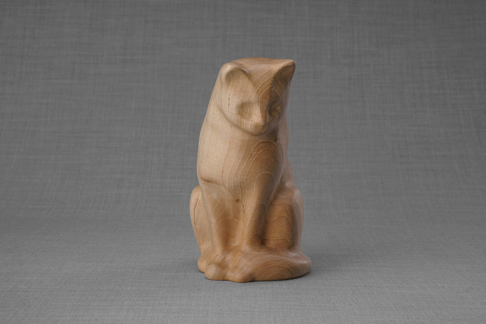 
                  
                    Pulvis Art Urns Pet Urna de madera limpia "Neko" - Pet Crematon Urna | Hecho a mano
                  
                