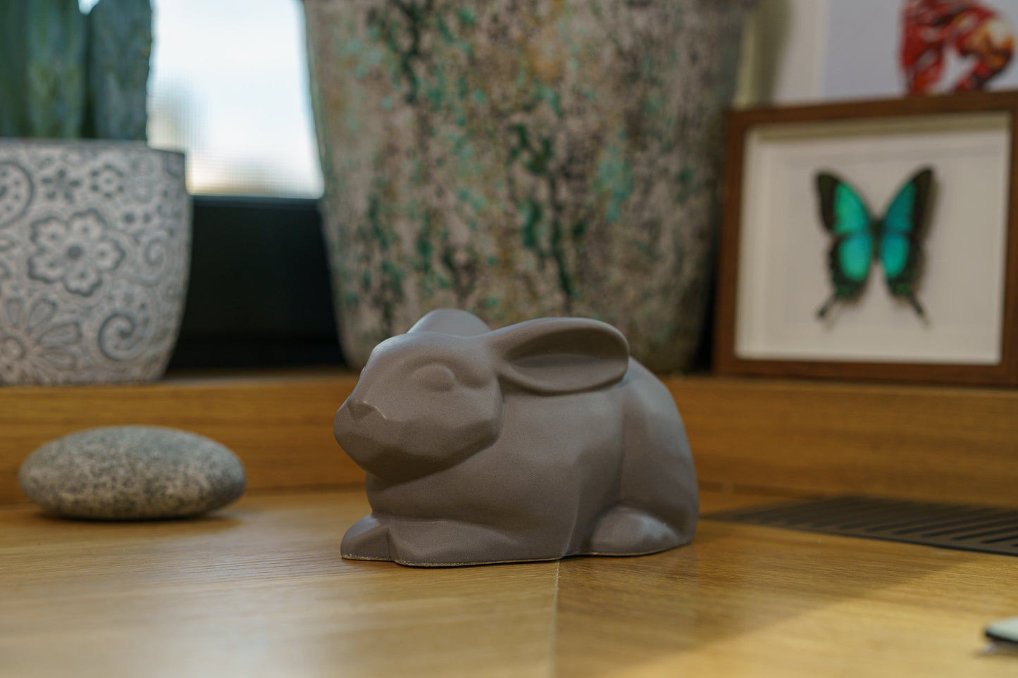 
                  
                    Pulvis Art Urns Pet Urn Rabbit Urn For Ashes -Grey Matte  | Ceramic Bunny Urn
                  
                
