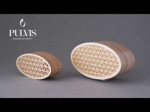 Wooden Cremation Urn Remembrance - Handmade Urn - Uroko Pattern