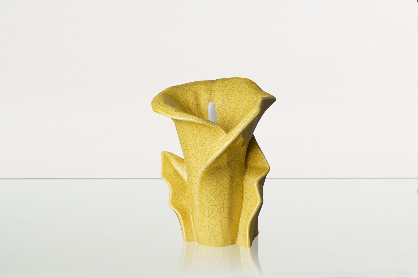 
                  
                    Pulvis Art Urns Adult Size Urn Calla Flower Memorial Urn for Ashes - Medium Urn | Yellow Craquelure
                  
                