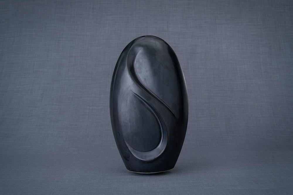 Neoteric Pure Black Ceramic Cremation Urn - Urns Northwest