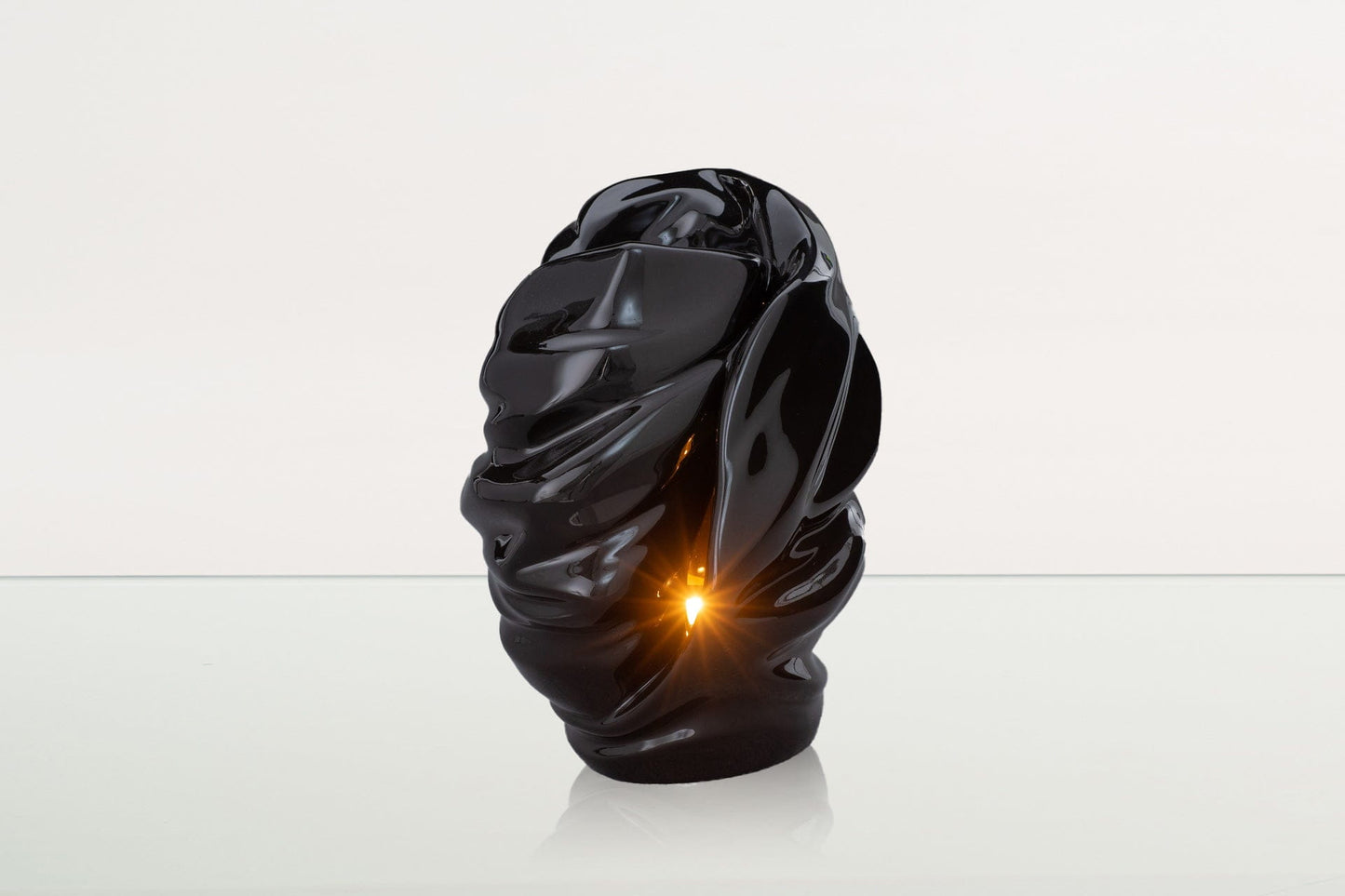 
                  
                    Pulvis Art Urns Adult Size Urn Handmade Cremation Urn for Ashes "Light" - Large | Lamp Black | Ceramic Art Urn
                  
                