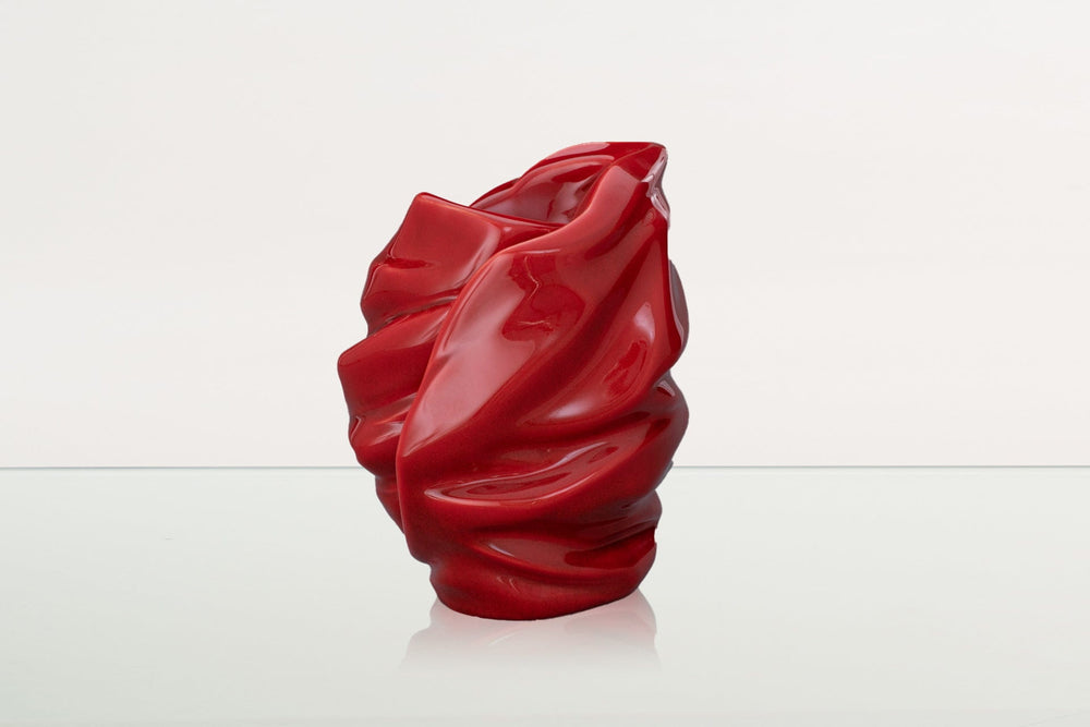 Pulvis Art Urns Adult Size Urn Handmade Cremation Urn for Ashes "Light" - Large | Red | Ceramic Art Urn