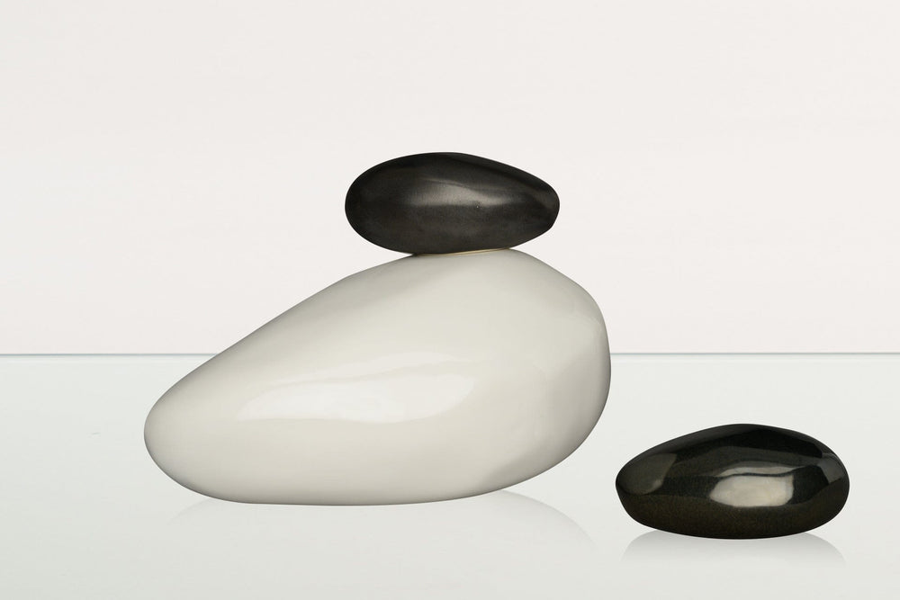 Pulvis Art Urns Adult Size Urn + Keepsake Urn Set of Cremation Urns for Ashes "Stone" - (Large urn + Keepsake)
