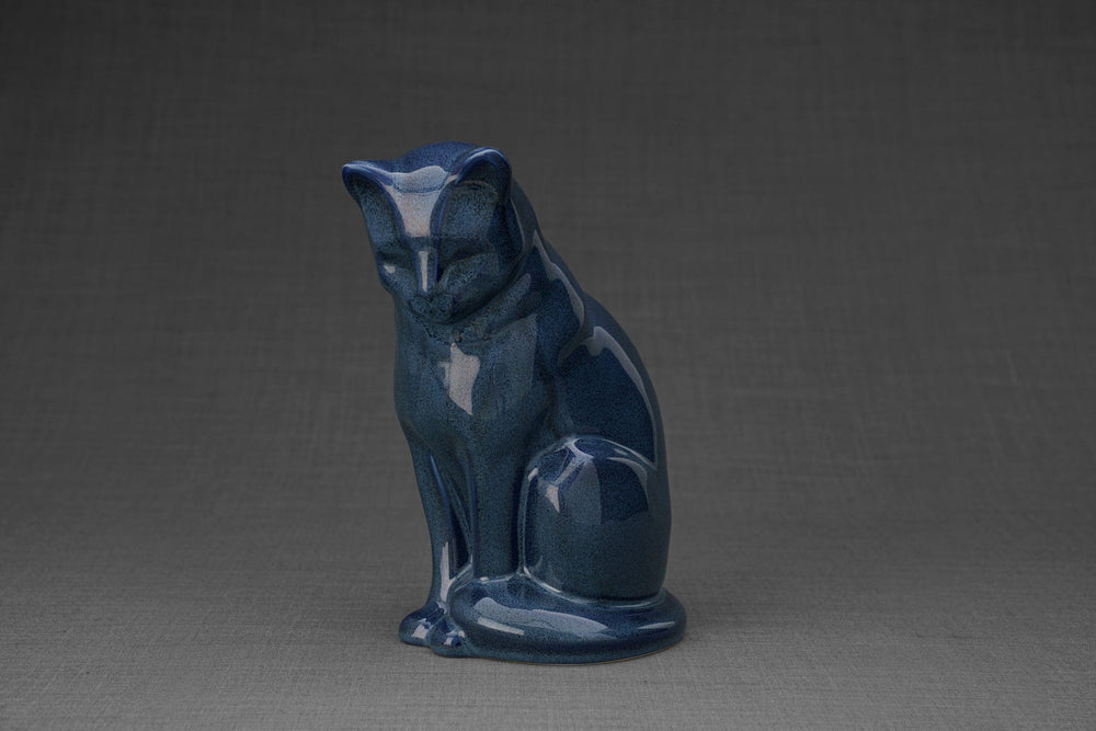 
                  
                    Pulvis Art Urns Blue Melange / Light "Neko" Pet Memorial Bundle - 4 pcs. | Handmade
                  
                