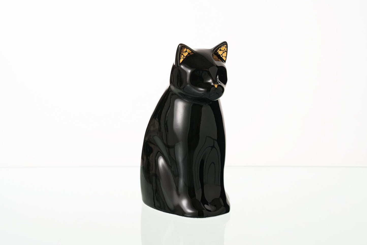 Pulvis Art Urns Pet Urn "Meow" Pet Urn for Cat - Black | Ceramic | Handmade