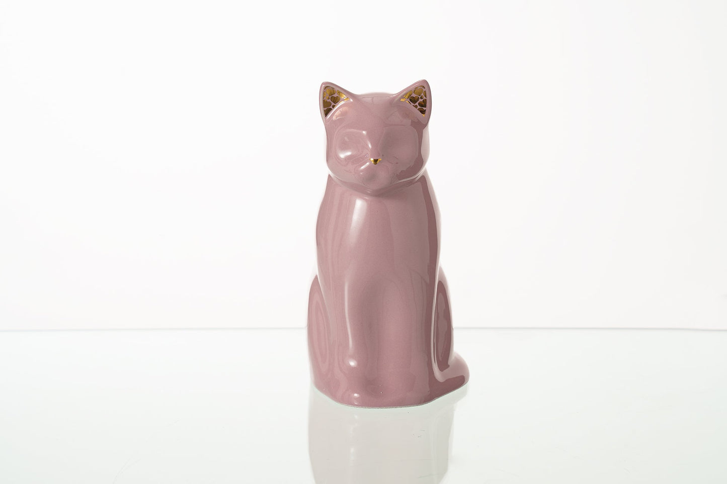 Pulvis Art Urns Pet Urn "Meow" Pet Urn for Cat - Pink | Ceramic | Handmade