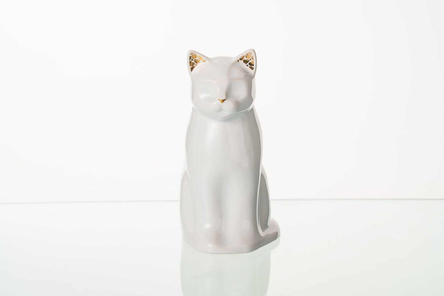 Pulvis Art Urns Pet Urn "Meow" Pet Urn for Cat - White | Ceramic | Handmade