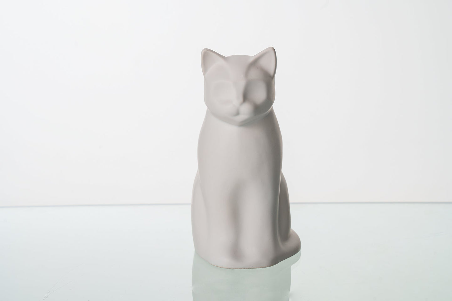 Pulvis Art Urns Pet Urn "Meow" Pet Urn for Cat - White Matte | Ceramic | Handmade