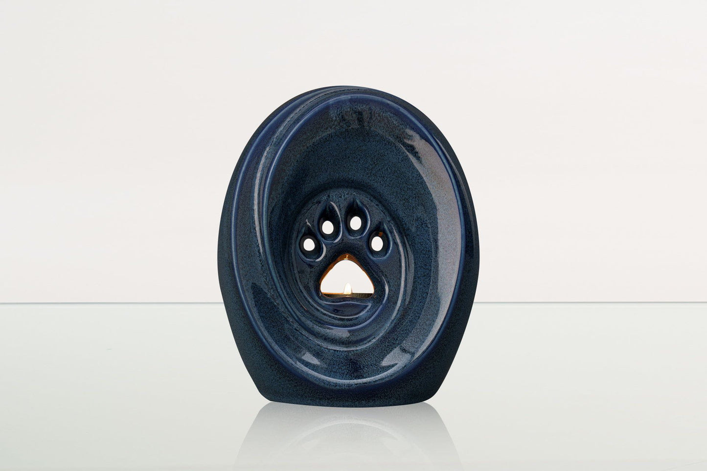 
                  
                    Pulvis Art Urns Pet Urn Paw Pet Urn for Ashes - Blue Melange | Ceramic | Handmade
                  
                